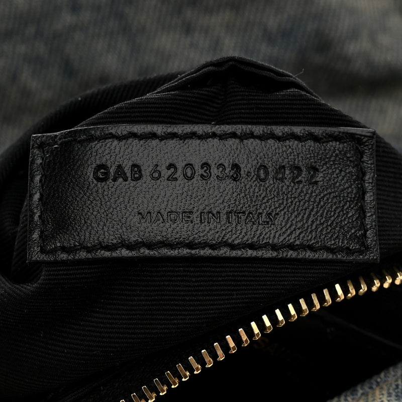 Saint Laurent Denim Quilted Toy Loulou