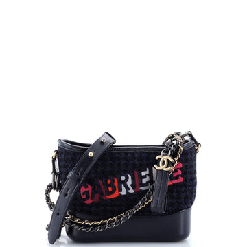 Chanel Gabrielle Logo Hobo Tweed And