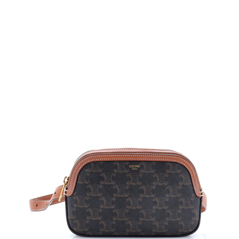 Celine Camera Bag Triomphe Coated Canvas