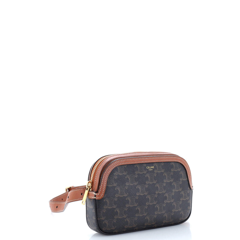 Celine Camera Bag Triomphe Coated Canvas