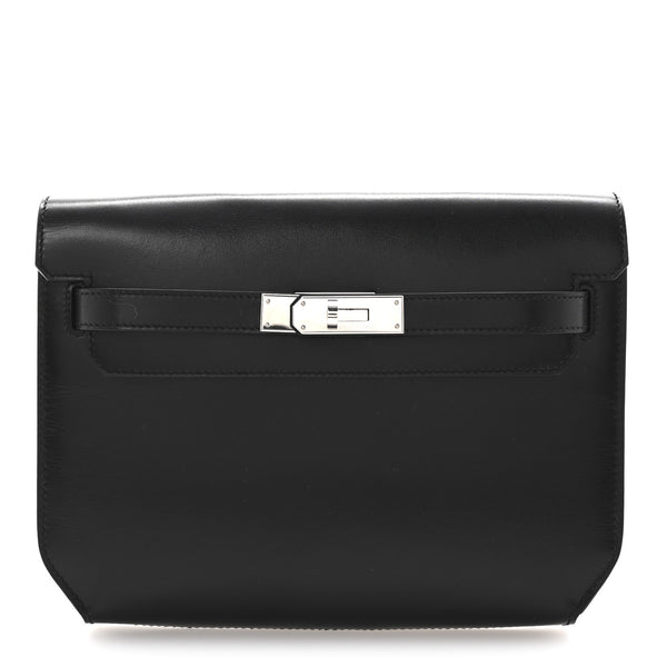 Hermes Box Kelly Depeches 25 Pouch Black