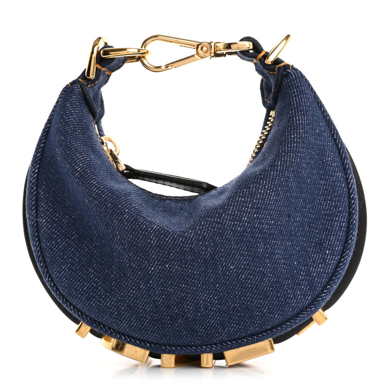 Fendi Denim Shiny Nappa Nano Fendigraphy