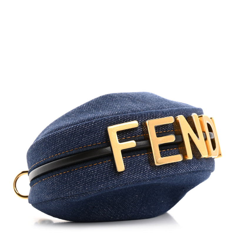 Fendi Denim Shiny Nappa Nano Fendigraphy