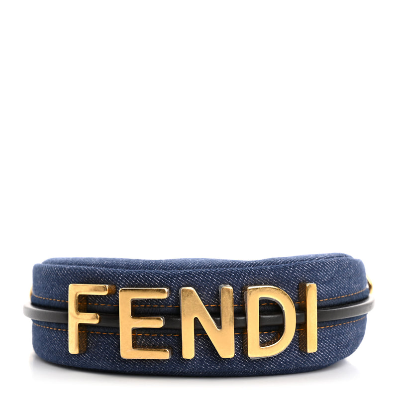 Fendi Denim Shiny Nappa Nano Fendigraphy