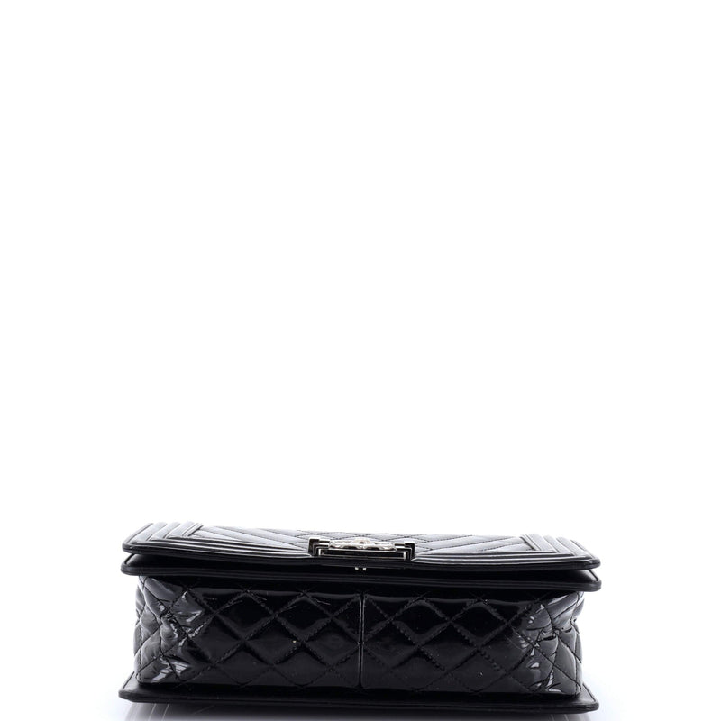 Chanel Boy Flap Bag Chevron Patent Old