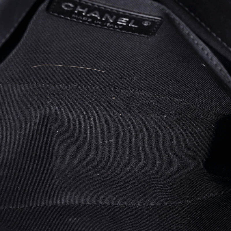 Chanel Boy Flap Bag Chevron Patent Old
