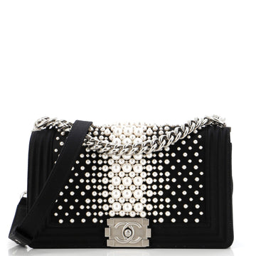 Chanel Boy Flap Bag Pearl Embellished