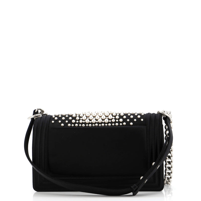 Chanel Boy Flap Bag Pearl Embellished
