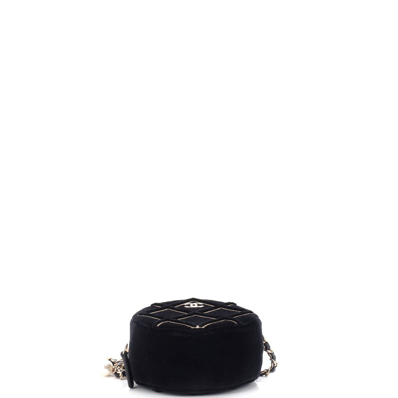 Chanel Round Clutch With Chain Quilted