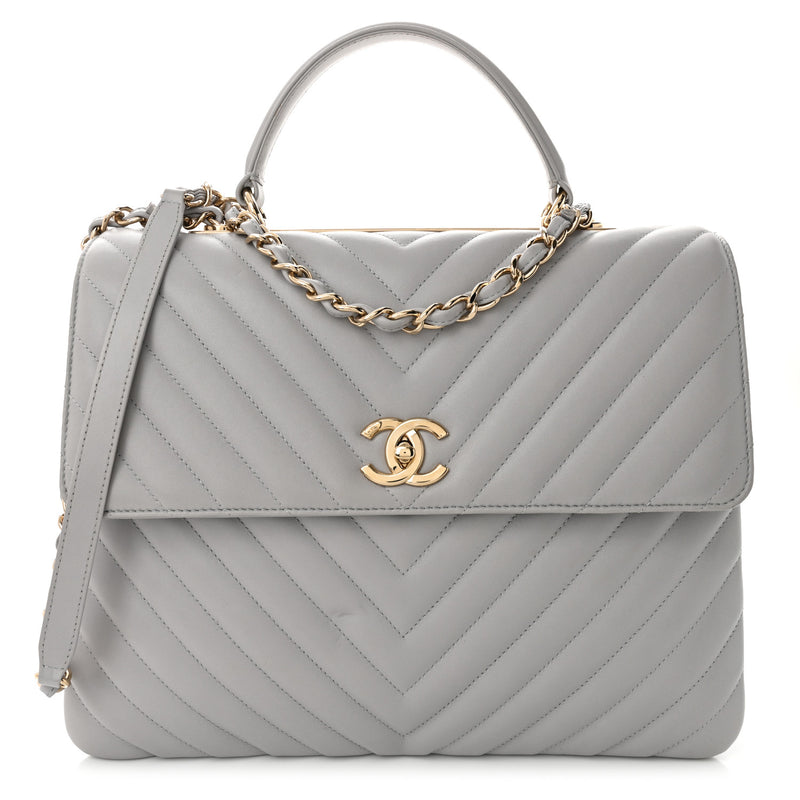 Chanel Lambskin Chevron Quilted Large