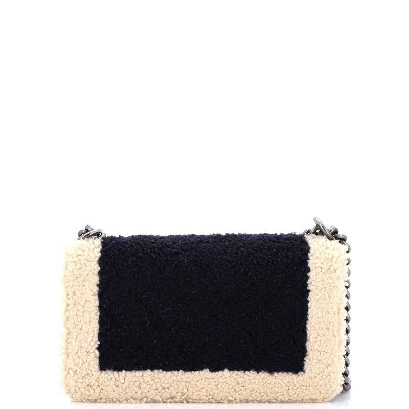 Chanel Boy Flap Bag Shearling Old Medium