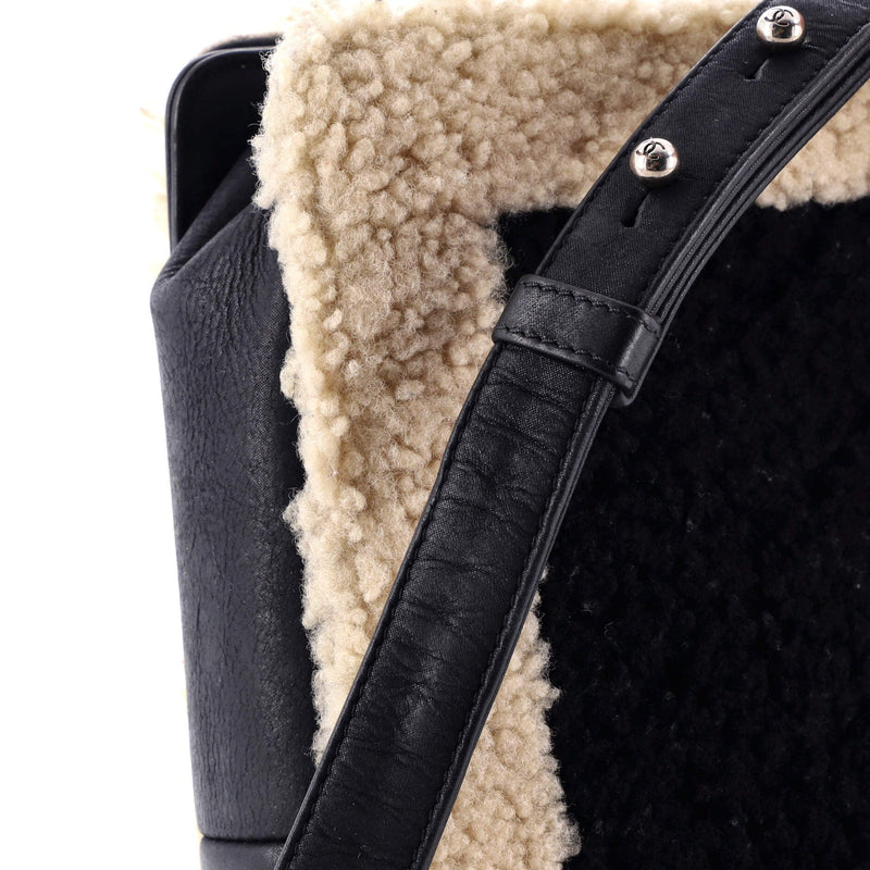 Chanel Boy Flap Bag Shearling Old Medium