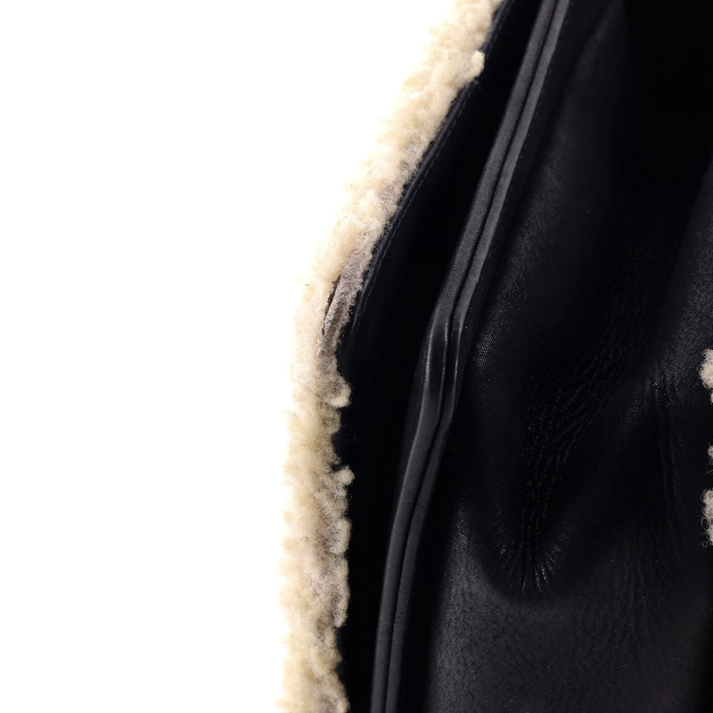 Chanel Boy Flap Bag Shearling Old Medium