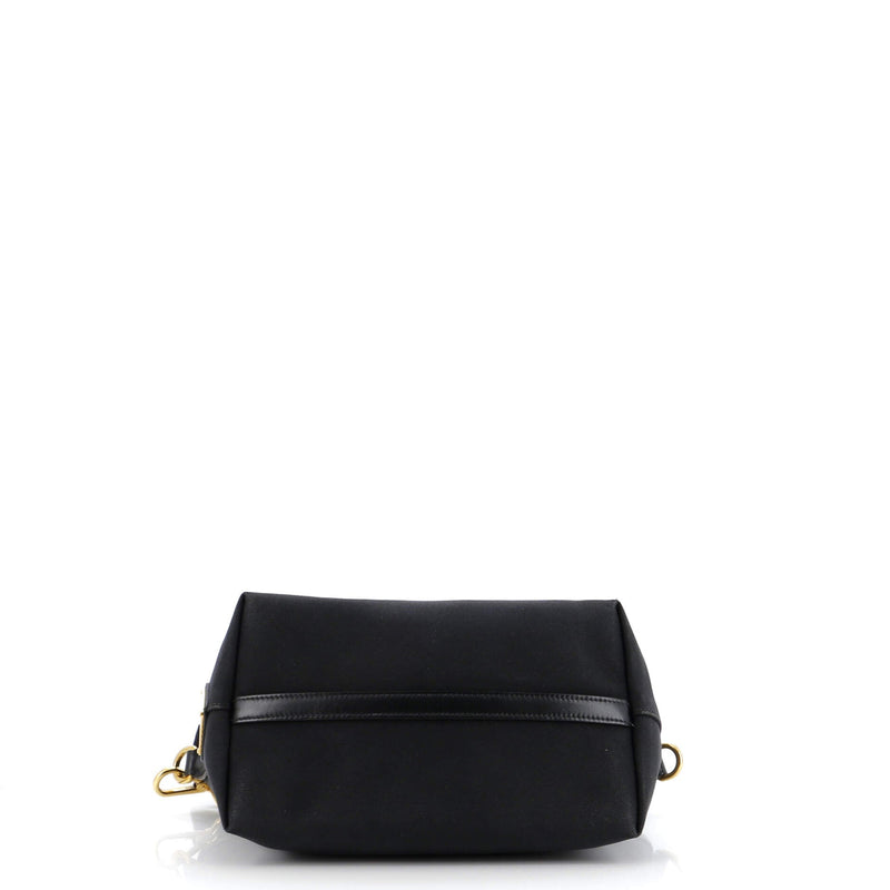 Prada Logo Convertible Zip Tote Canvas