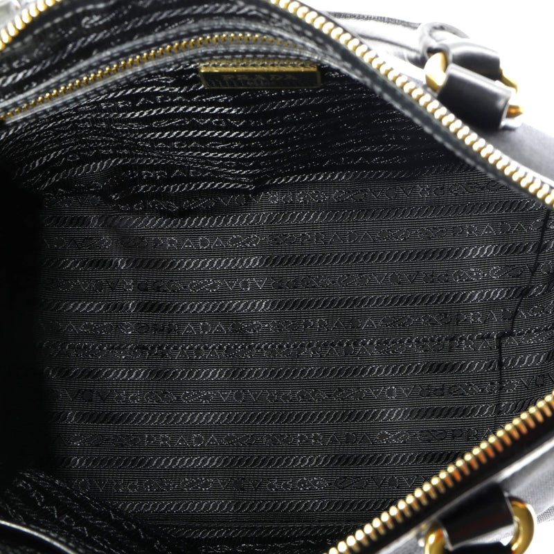 Prada Logo Convertible Zip Tote Canvas