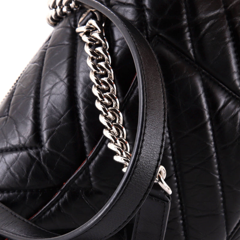 Chanel Cc Bowling Bag Chevron Aged