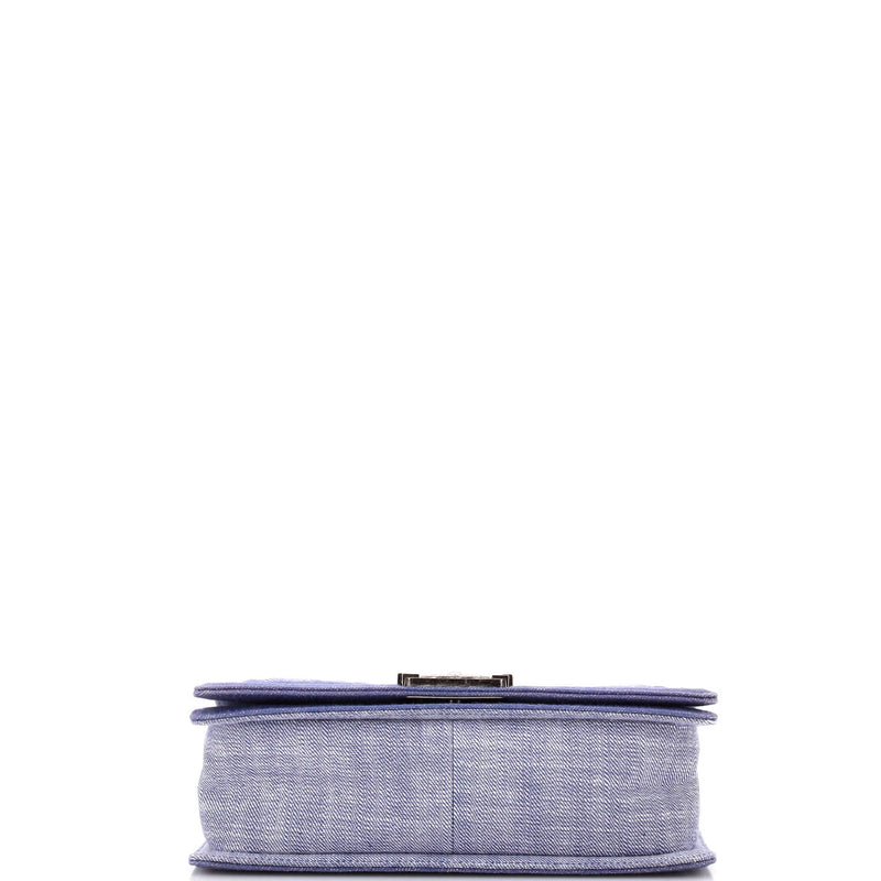 Chanel Boy Flap Bag Chevron Denim Old
