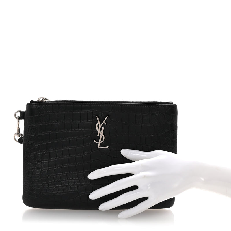 Saint Laurent Calfskin Crocodile
