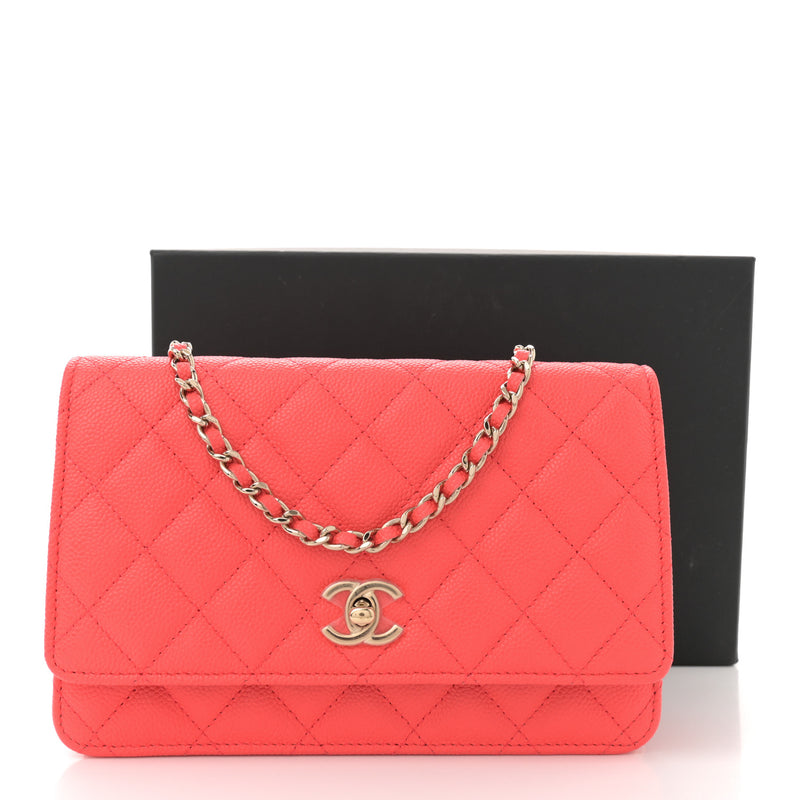 Chanel Caviar Quilted Bow Wallet On