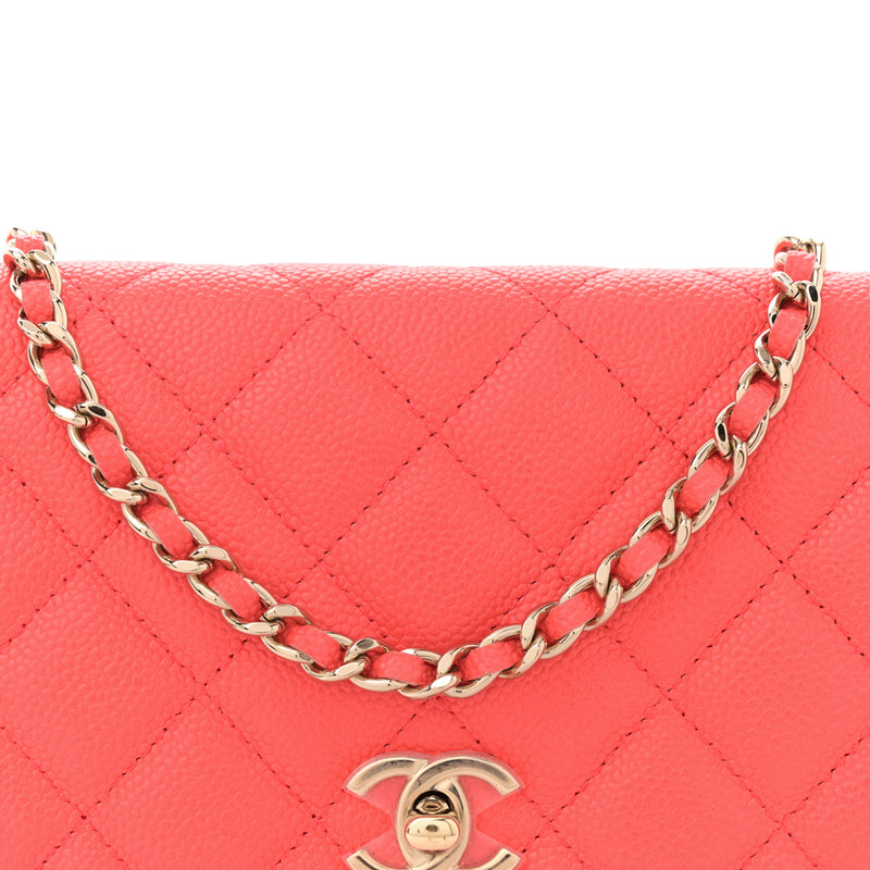 Chanel Caviar Quilted Bow Wallet On