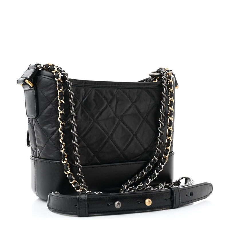 Chanel Aged Calfskin Quilted Charms