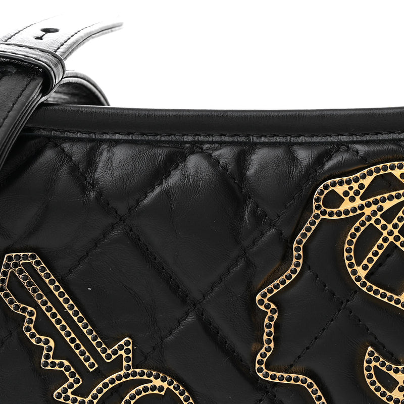 Chanel Aged Calfskin Quilted Charms
