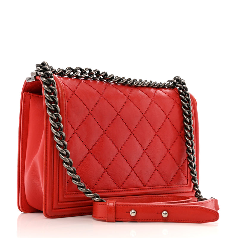 Chanel Calfskin Double Stitch New Medium
