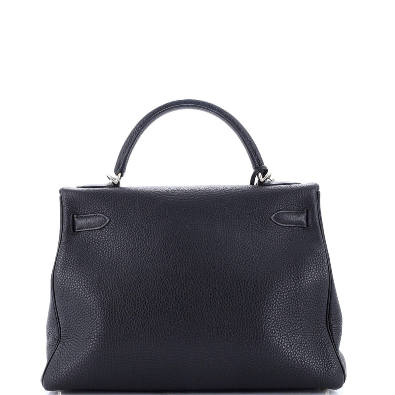 Hermes Kelly Handbag Noir Togo With