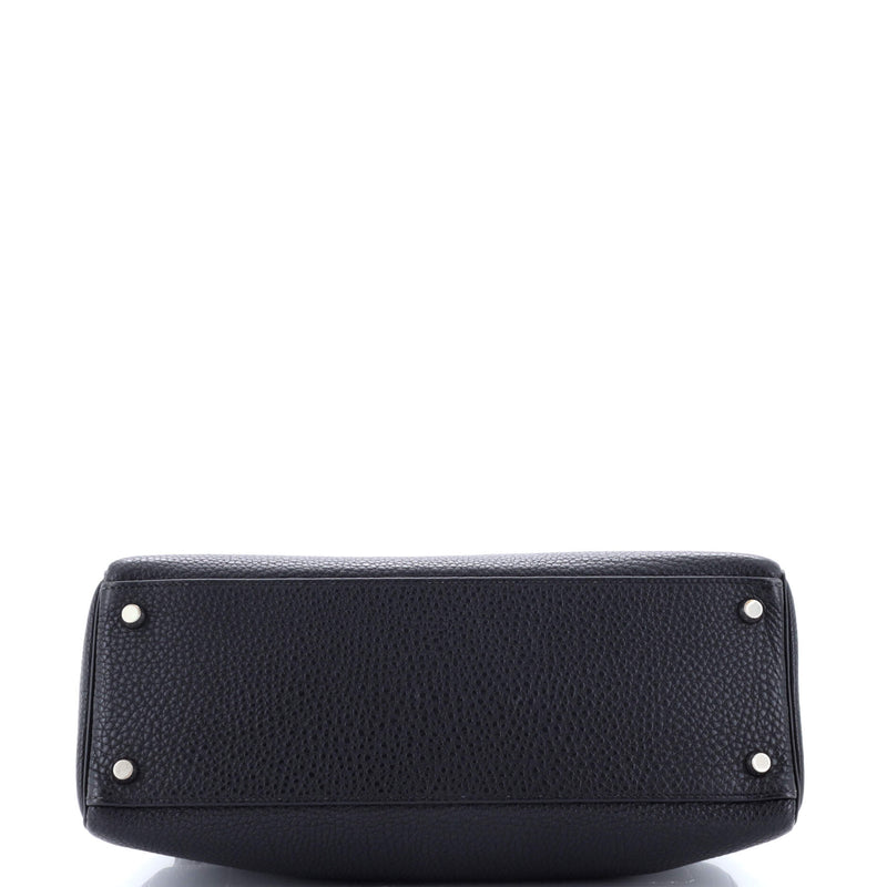 Hermes Kelly Handbag Noir Togo With