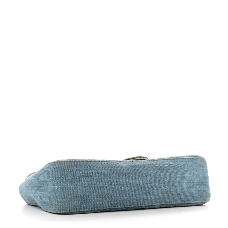 Gucci Denim Matelasse Small Pearly Gg
