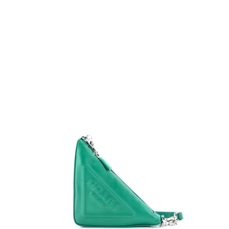 Prada Triangle Logo Zip Crossbody Bag