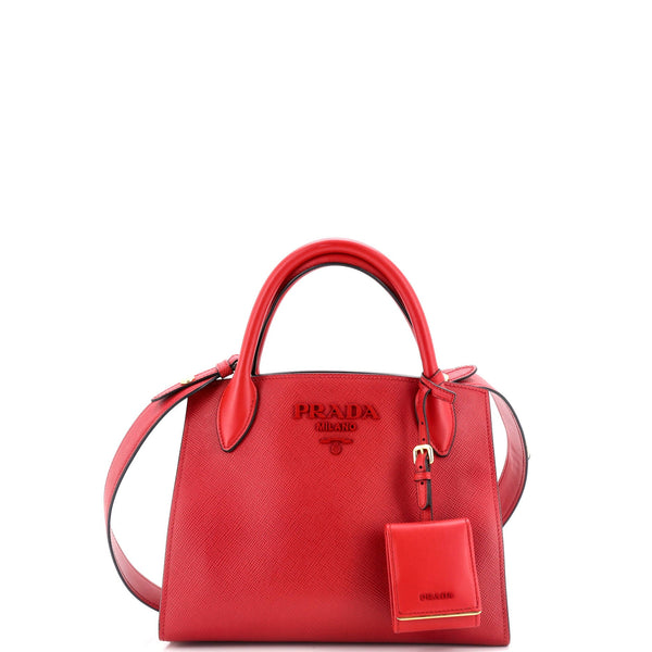 Prada Monochrome Tote Saffiano With City