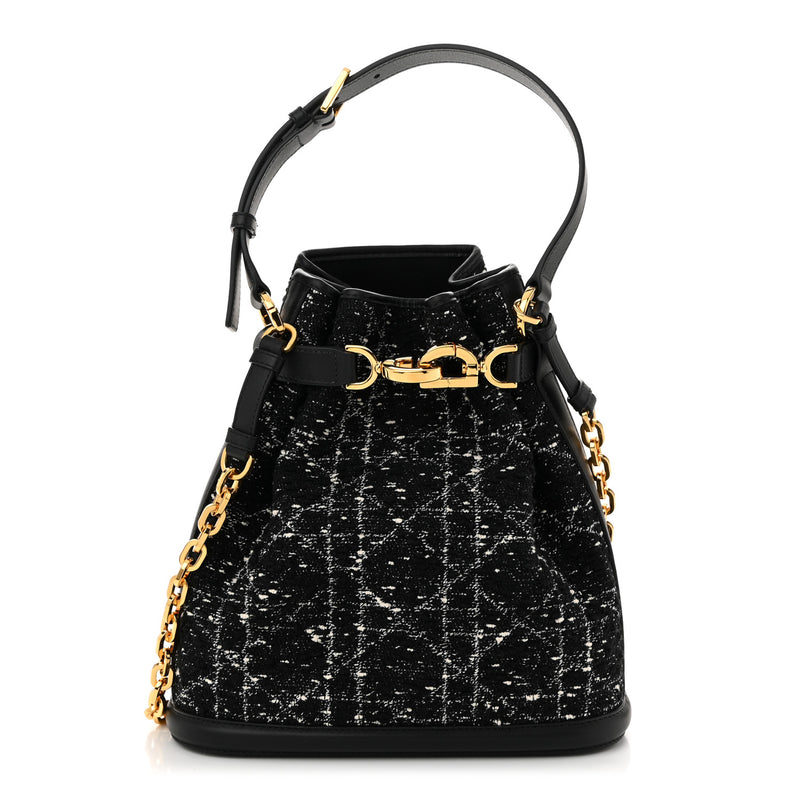 Christian Dior Calfskin Tweed Cannage