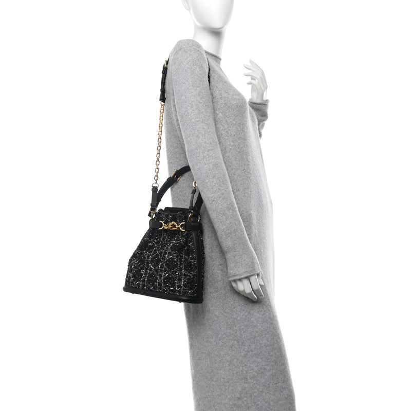 Christian Dior Calfskin Tweed Cannage