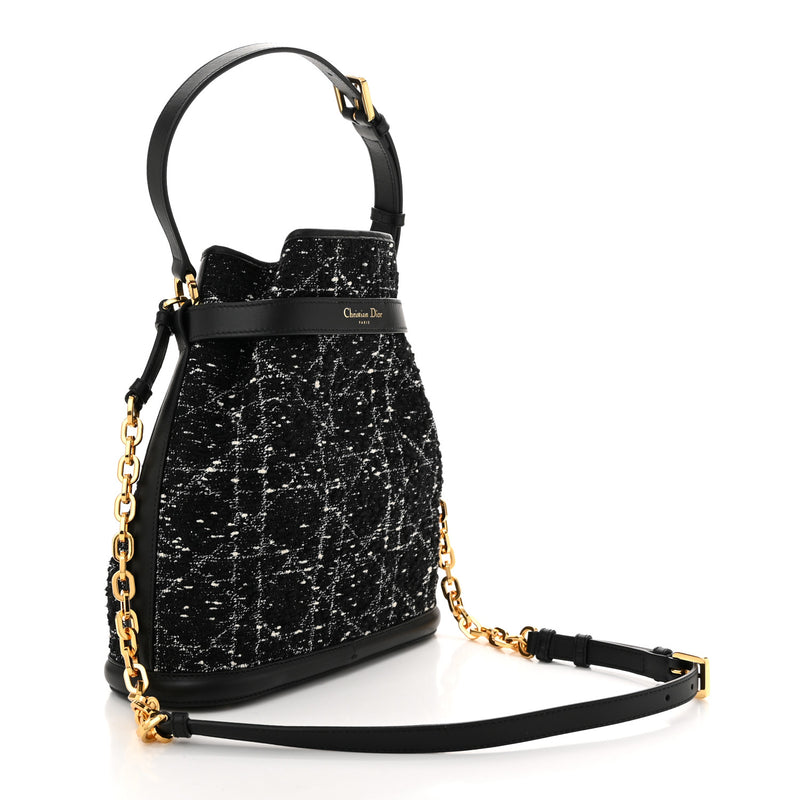Christian Dior Calfskin Tweed Cannage