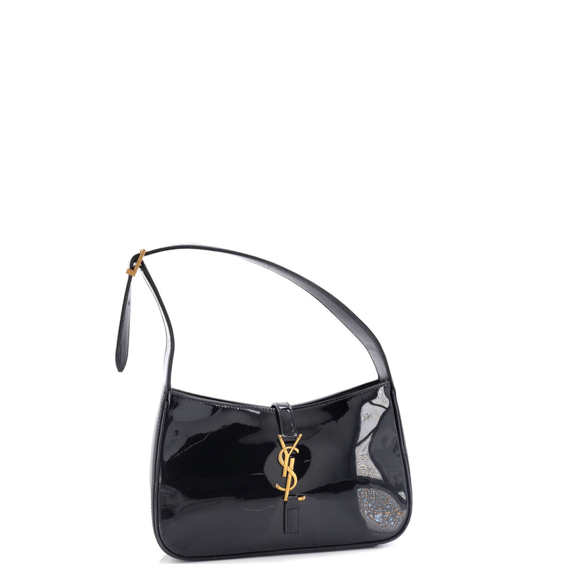 Saint Laurent Le 5 A 7 Hobo Patent Small