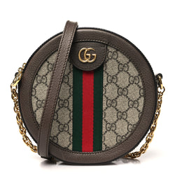 Gucci Gg Supreme Web Mini Ophidia Round