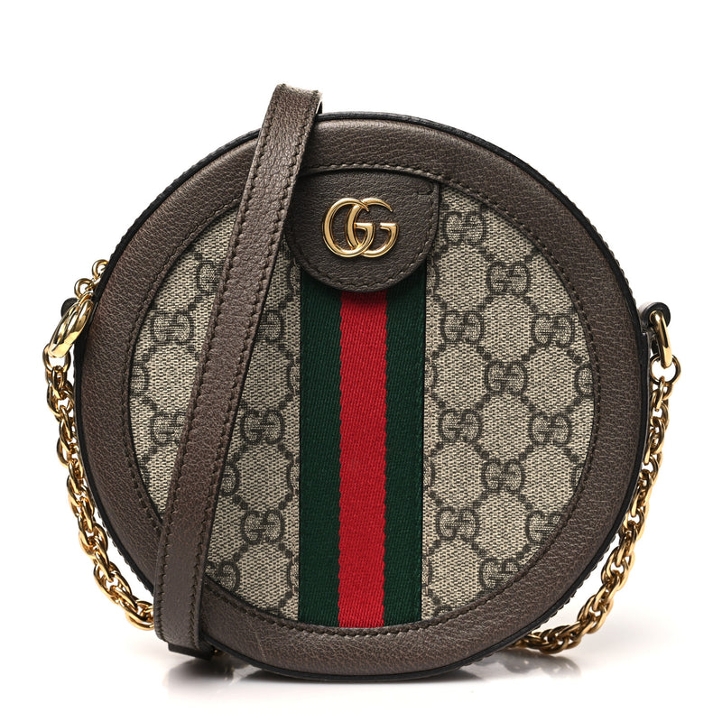 Gucci Gg Supreme Web Mini Ophidia Round