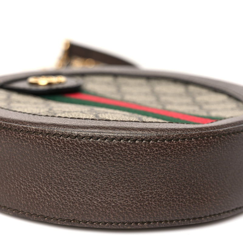 Gucci Gg Supreme Web Mini Ophidia Round