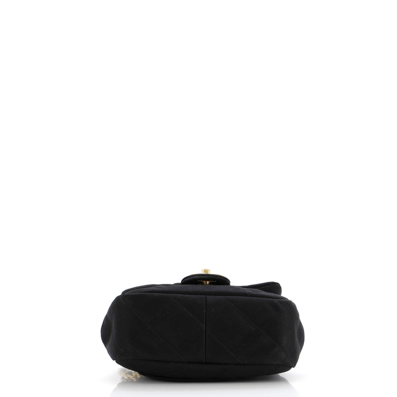 Chanel Oval Logo Chain Handle Flap Bag