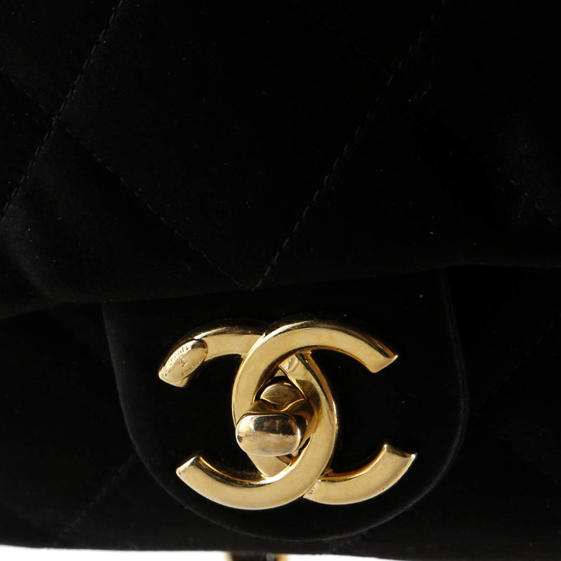 Chanel Oval Logo Chain Handle Flap Bag