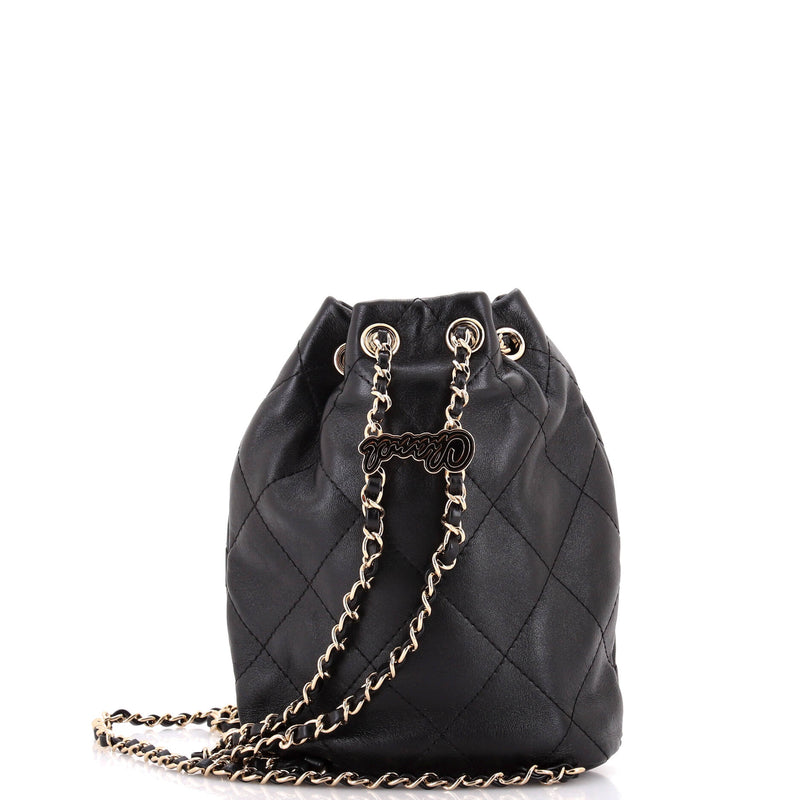 Chanel Logo Script Drawstring Chain