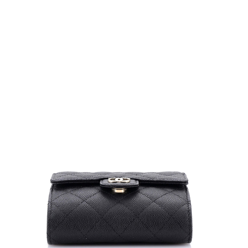 Chanel Flap Zip Around Card Case On