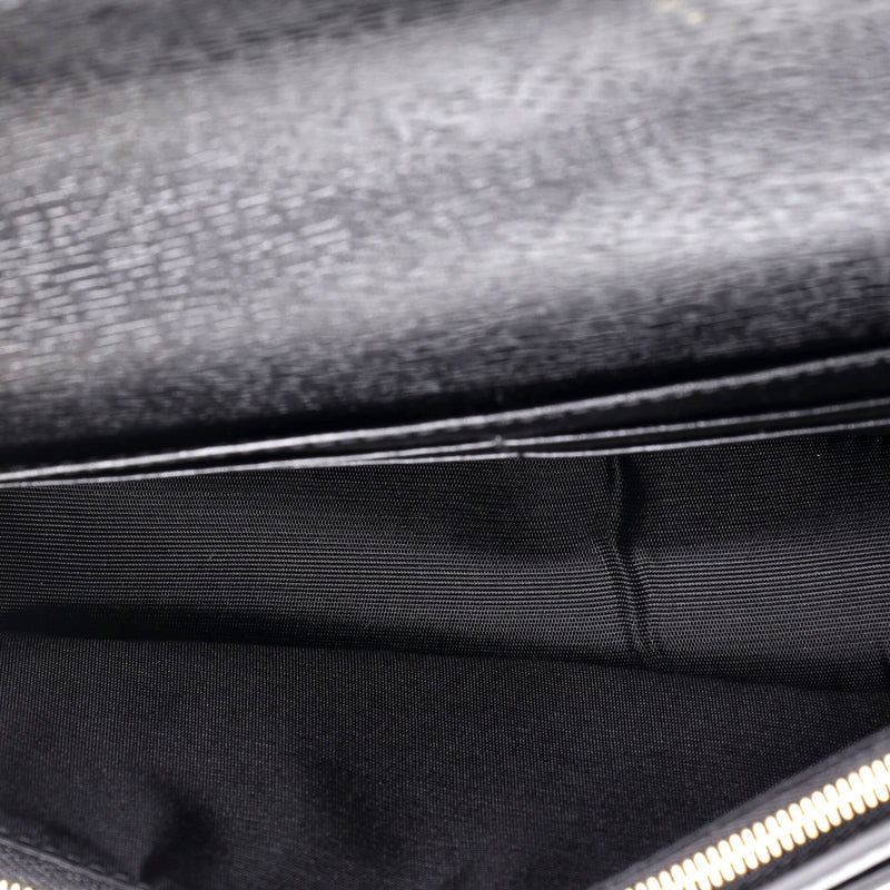 Gucci Script Logo Chain Wallet Leather
