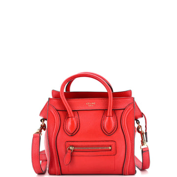 Celine Luggage Bag Grainy Leather Nano