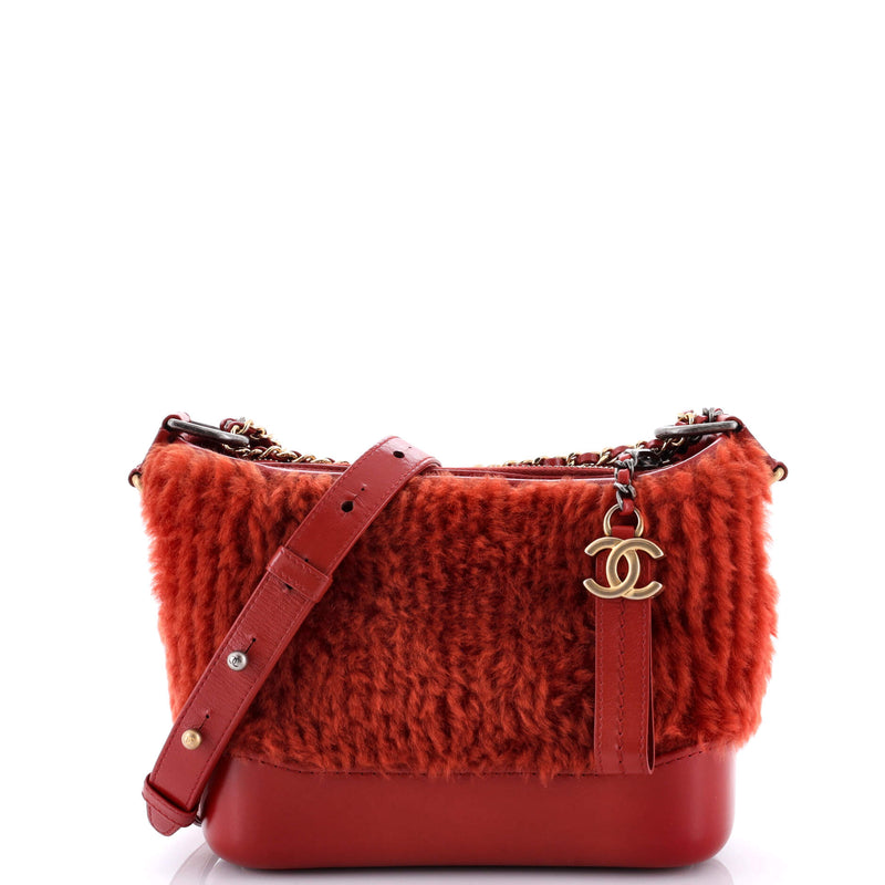Chanel Gabrielle Hobo Shearling And