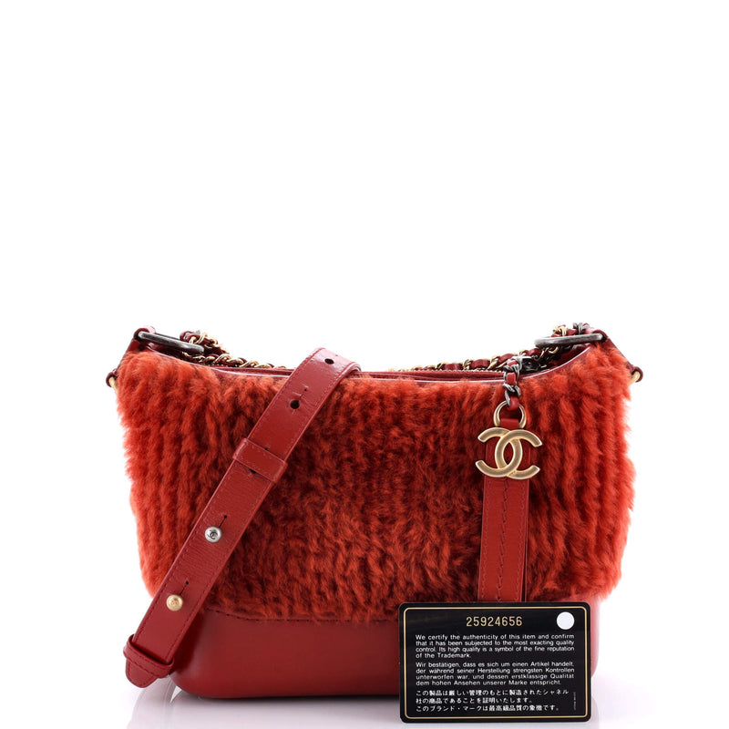Chanel Gabrielle Hobo Shearling And