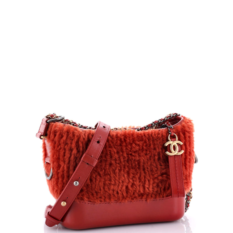 Chanel Gabrielle Hobo Shearling And