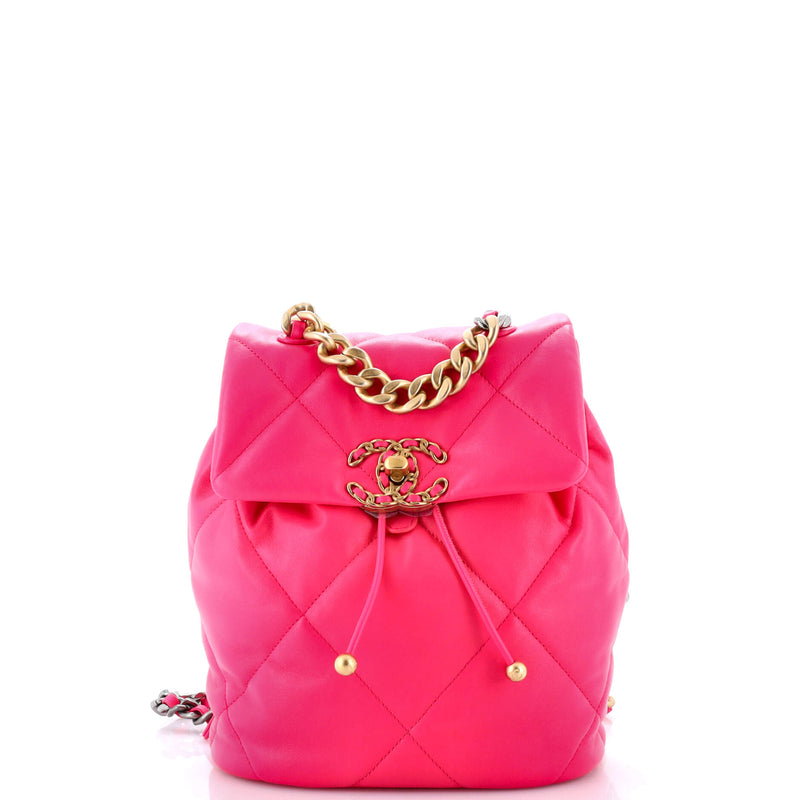 Chanel 19 Flap Backpack Quilted Lambskin