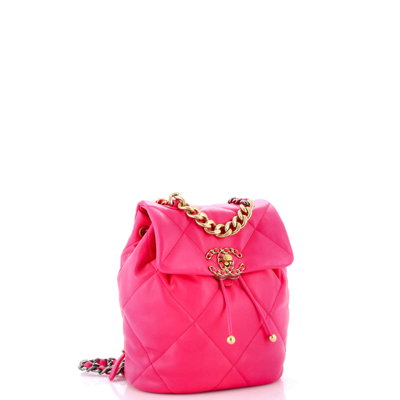 Chanel 19 Flap Backpack Quilted Lambskin